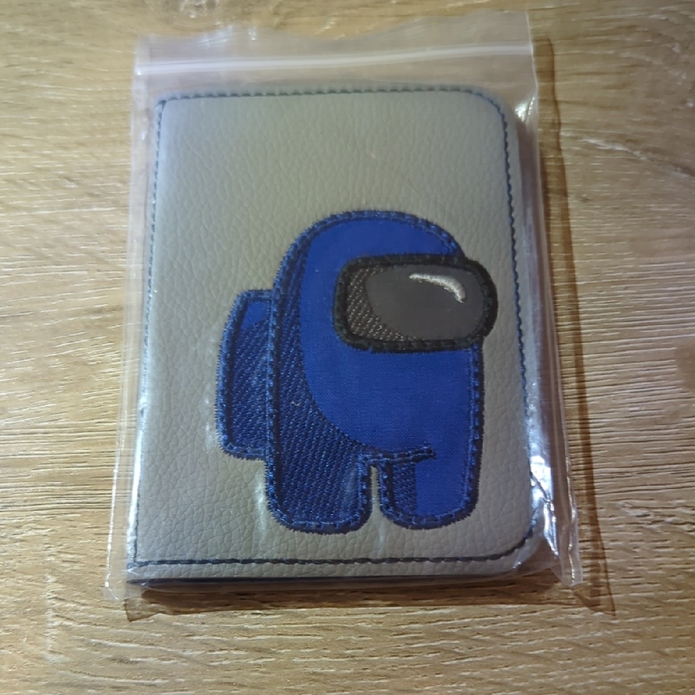 Blue and Gray Among Us Notepad Holder